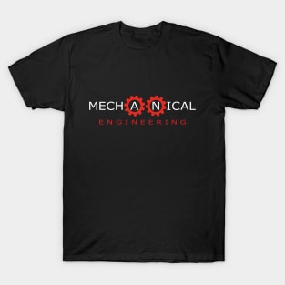 Mechanical engineering logo mechanics engineer text T-Shirt